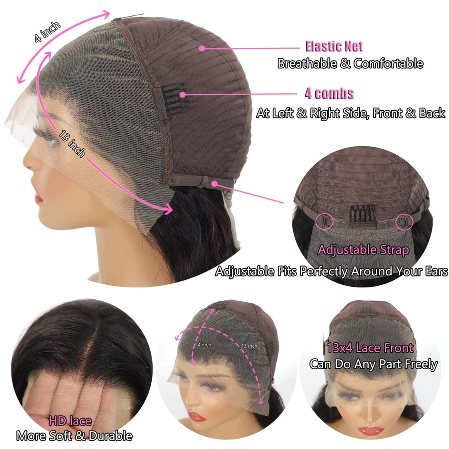 QZOQZO Echthaarperücke, Kinky Curly HD Lace Frontal, 42 Zoll, Damen - Bild 3