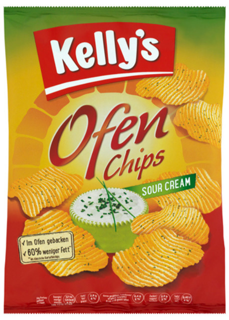 Kelly's Ofen Chips Sour Cream 125 g - Bild 1