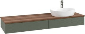 V&B Waschtischunterschrank Antao mit Frontstruktur in Weiss und Grau, B/T: 160 x 50 cm - Bild 1