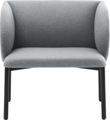 Leyform LIV Empfangssessel mit Stahlrohrgestell und Stoffbezug in Grau Melange, B: 73 cm, T: 62 cm, H: 74 cm - Bild 1