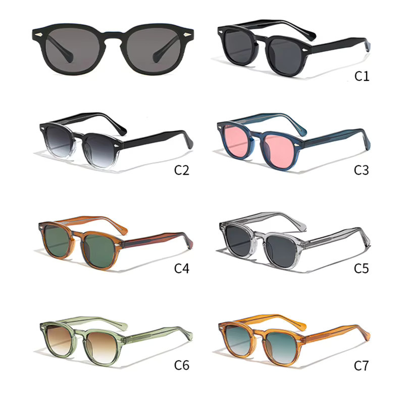 HBK Mode Sonnenbrille, Rund, Vollrand, Kunststoff, Unisex - Bild 1