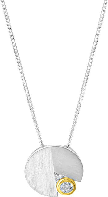 Celesta Halskette 925 Silber, Bicolor, Zirkonia, Damen - Bild 1