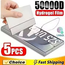 5 Stück Hydrogel-Displayschutzfolie für Samsung Galaxy S25 S24 S23 S26 Ultra Plus, transparent, HD klar - Bild 1