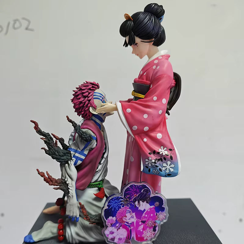 Bandai Demon Slayer Akaza und Koyuki Anime-Figur aus Kunststoff, mehrfarbige Sammlerstatue als Desktop-Dekoration - Bild 7