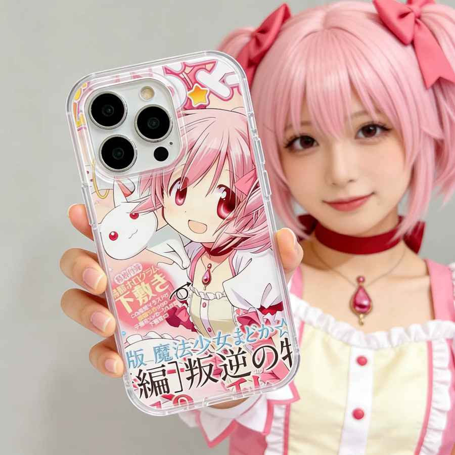 Niedliche Handyhülle mit japanischem Anime Mädchen in Rosa für Xiaomi Mi 15T 11 Poco X6 M7 X5 F5 F7 M3 NFC GT Lite Pro 4G 5G mit Feder-Textur - Bild 2
