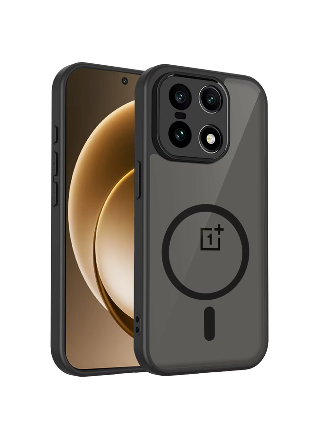 Mattierte transparente Schutzhülle für OnePlus 15R 15 13R 13T 13S 13 mit MagSafe Funktion und stoßfestem Design in Schwarz - Bild 7