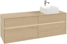 V&B Waschtischunterschrank Collaro mit LED 12W, Farbe Nord Oak, B/H/T: 160 x 50 x 54,8 cm - Bild 1