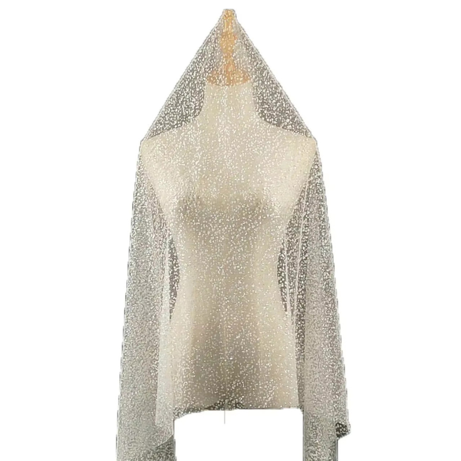 Glitzernder Pailletten-Mesh-Tüllstoff für DIY-Nähen und Dekoration in Gold und Silber - Bild 2