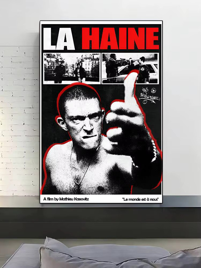 Wasserdichter Wandkunstaufkleber Film La Haine Poster in Mehrfarbig für dein Wohnzimmer oder deine Bar - Bild 7
