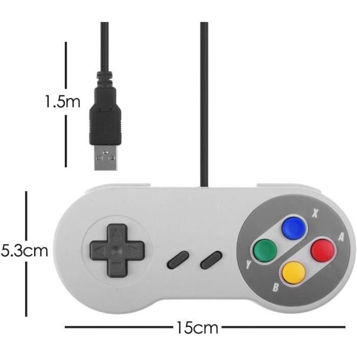 Techtrusty 2er-Pack Retro USB-A Controller für PC und Computer im NES-Design - Bild 2