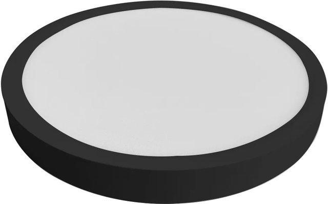 NETTLIFE LED Deckenleuchte aus Kunststoff in Schwarz, modern und quadratisch, Durchmesser: 18 cm - Bild 1