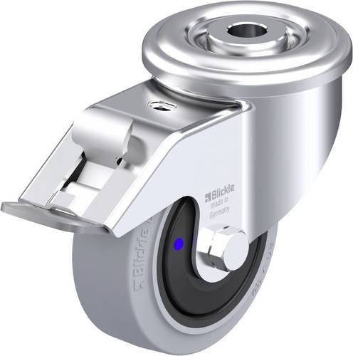Blickle LER-POEV 80XK-FI-SG Stahlblech-Lenkrolle in Silber, Rad-Durchmesser: 80 mm, Tragfähigkeit: 140 kg - Bild 1
