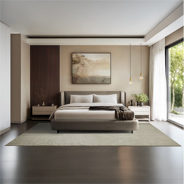 tectake Kurzflorteppich Soft Zone Sand, B/T/H: 200 x 290 x 1,50 cm - Bild 1