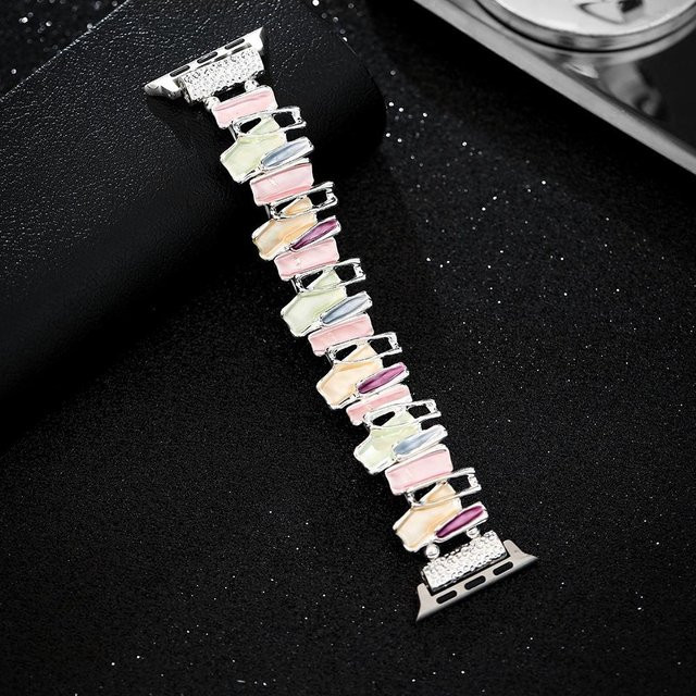 Armband für Apple Watch, Edelstahl, Schwarz, Damen - Bild 1