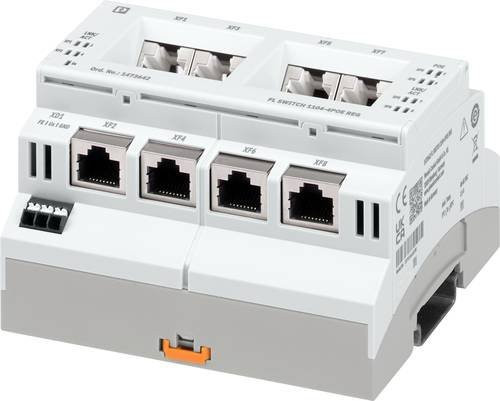 Phoenix Contact FL SWITCH 1104-4POE REG Industrial Ethernet Switch mit 4x4 Ports in Weiß - Bild 1