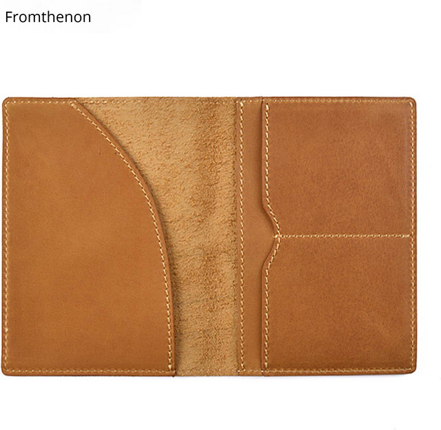 Fromthenon Vintage Leder Reisepass Schutzhülle und Notebook Abdeckung für Reisedokumente in Blau und Braun - Bild 1