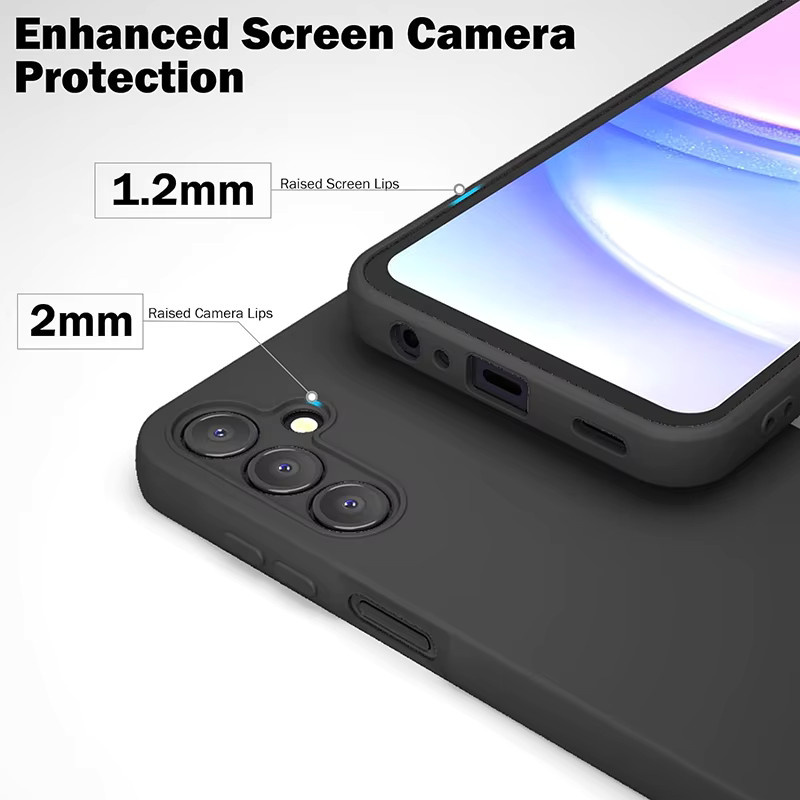 Stoßfeste Silikon-Handyhülle für Samsung Galaxy A-Serie in Schwarz - Bild 6