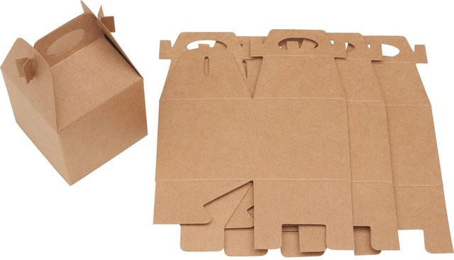 VBS Faltschachtel Gift Box aus braunem Kraftpapier für Adventskalender - Bild 1