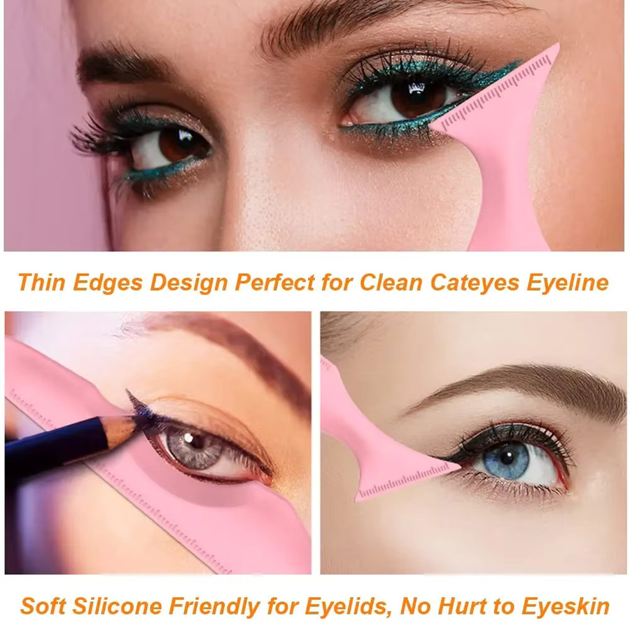 Silikon-Eyeliner-Lineal Make-up-Schablone, Lila, Unisex - Bild 3