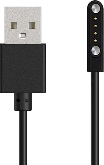 Magnetisches 4-poliges Ladekabel für Jeep P03/MT1 Smartwatch in Schwarz, 9mm Anschluss - Bild 1