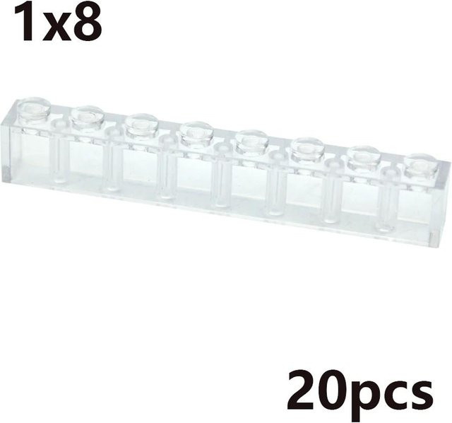Bai Fen Bai MOC Transparent Dicke Bausteine, pädagogisches Kreatives Spielzeug, ab 3 Jahre - Bild 1