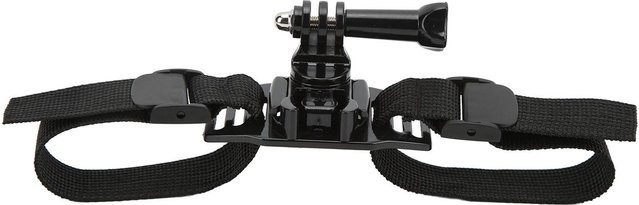 Andoer Action-Kamera-Helmhalterung mit Gurtbefestigung und Halterungsadapterbasis für Hero 910 Motion, Schwarz - Bild 1