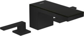 Hansgrohe Axor MyEdition 3-Loch-Waschtischarmatur in Schwarz/Chrom mit Pop-up-Abfluss und Wasserersparnis - Bild 1