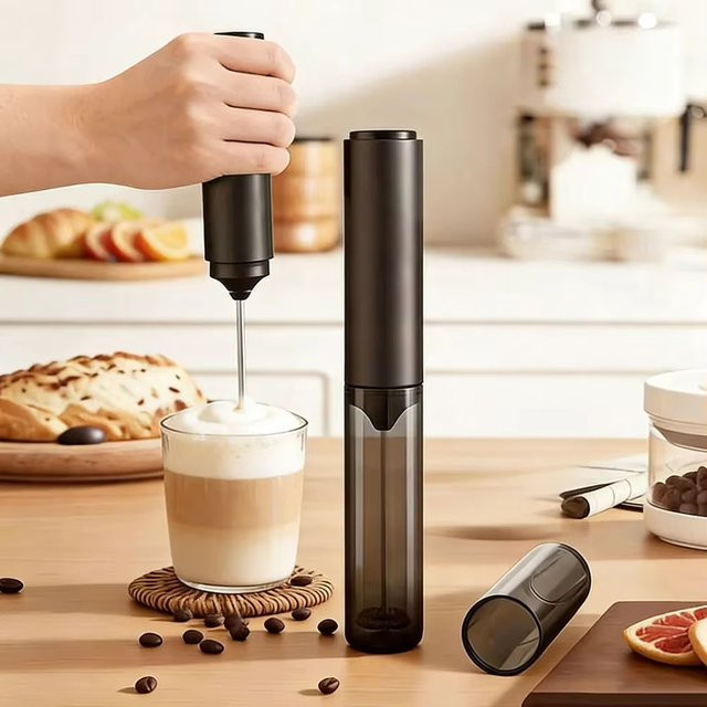 XIADYINJIA Elektrischer Milchaufschäumer und Kaffeemixer in Schwarz - Bild 1