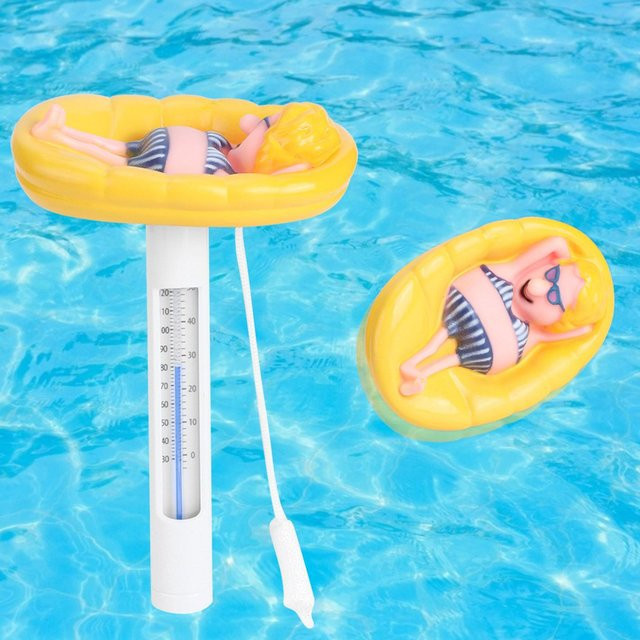 Schwimmendes Cartoon Schwimmbadthermometer von mfySpace mit Fahrenheit-Celsius-Anzeige zur Temperaturmessung - Bild 1