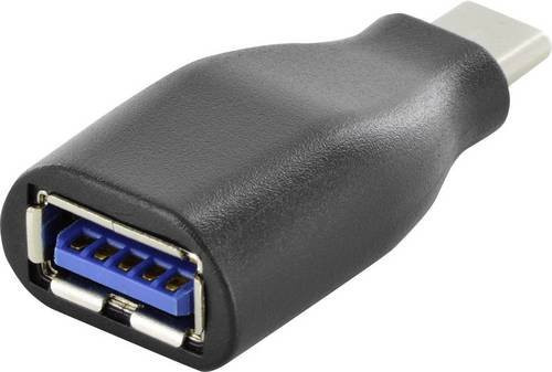 Ansmann USB-C auf USB 3.2 Gen 1 Adapter, Schwarz (USB-C Stecker auf USB-A Buchse) - Bild 1