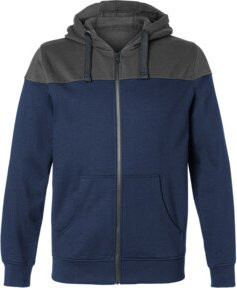 Kübler Kapuzen-Sweatjacke in Dunkelblau und Dunkelgrau, Größe XXL - Bild 1