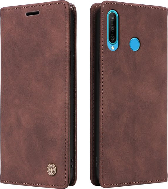Luxus PU-Leder Wallet Case mit Halterung und Klappständer für Huawei P30 Lite, P30 Pro, P Smart 2019, P Smart Z und Y9 Prime 2019 in Schwarz oder Braun - Bild 1