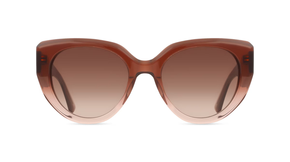 Nina Ricci SNR404 Sonnenbrille Butterfly, Vollrand, Acetat, braun, Damen - Bild 1