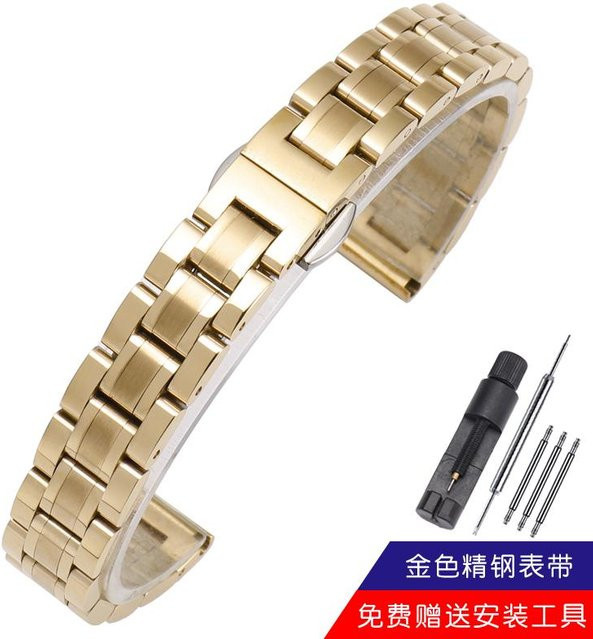 Uhrenarmband Edelstahl, Gold, Damen - Bild 1