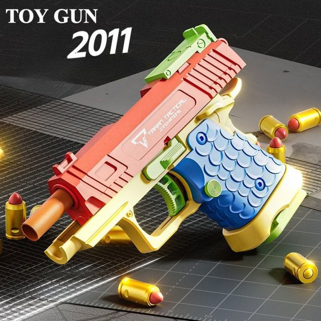 CTMA Automatische Spielzeugpistole mit Weichgeschossen, Hülsenauswurf, Airsoft Blowback, leere Hülse hängend - Bild 1