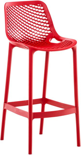 TPFLiving Barhocker Aero aus Polypropylen in Rot, modern und geometrisch - Bild 1