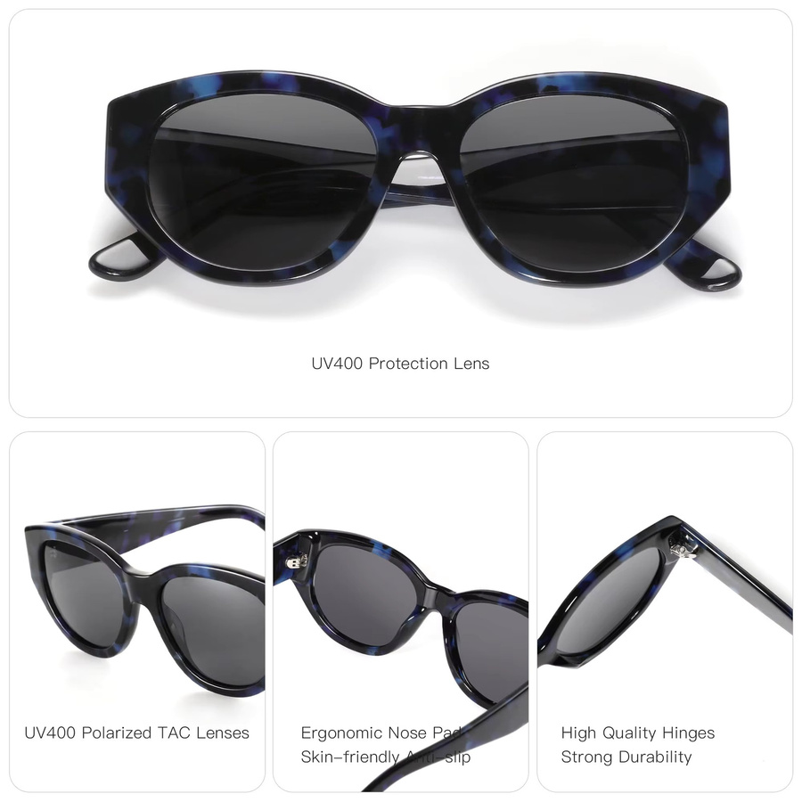 ZENOTTIC Sonnenbrille Cateye, Vollrand, Kunststoff, Damen, polarisiert - Bild 3
