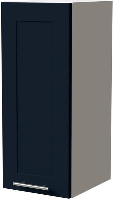 Feldmann-Wohnen Hängeschrank Oslo Küchenschrank Weiß und Indigo Matt B: 30 cm, T: 32,5 cm, H: 72 cm - Bild 1