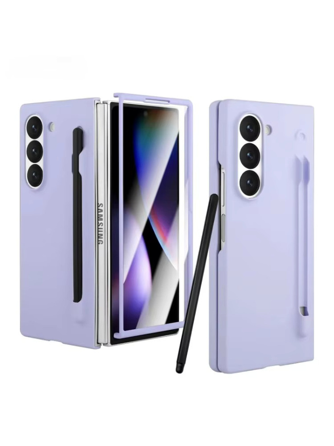 Samsung Penholder Pen Pure Handyhülle mit S Penhalter für Samsung Galaxy Z Fold 7, 6, 5, 4, 3 matte PC-Schutzhülle in Schwarz oder Purple - Bild 5