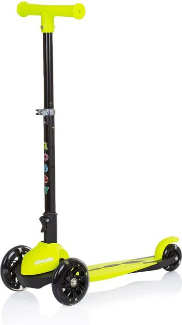 Chipolino Kinderroller Robby, gelb, mit LED-Rädern, ab 3 Jahre - Bild 1