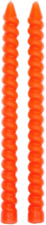 Rico Design Spiralkerzen in Neon Rot, Durchmesser: 1,4 cm, Höhe: 18 cm