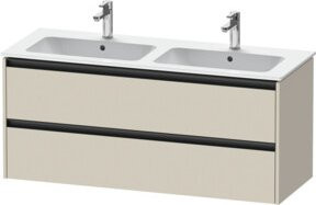 Duravit Waschtischunterschrank Ketho.2 in Tau matt mit 2 Schubladen, wandhängend, B/T/H: 128 x 48 x 55 cm - Bild 1