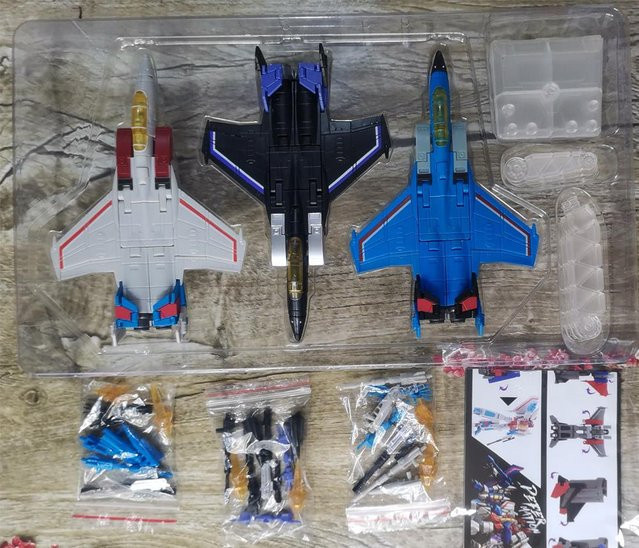 JINBAO Transformer Starscream Thundercracker Skywarp Actionfigur, Verformungsroboter, ab 18 Jahren - Bild 1
