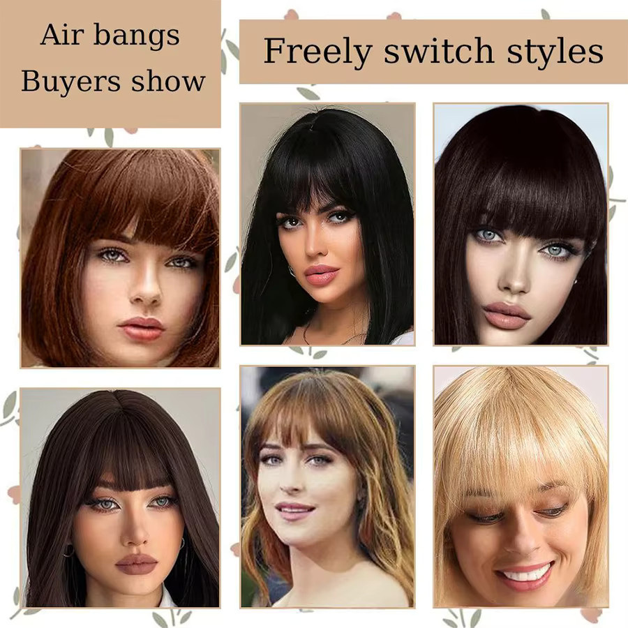 allaosify Pony Synthetische Haarteile für Damen, hitzebeständig - Bild 5