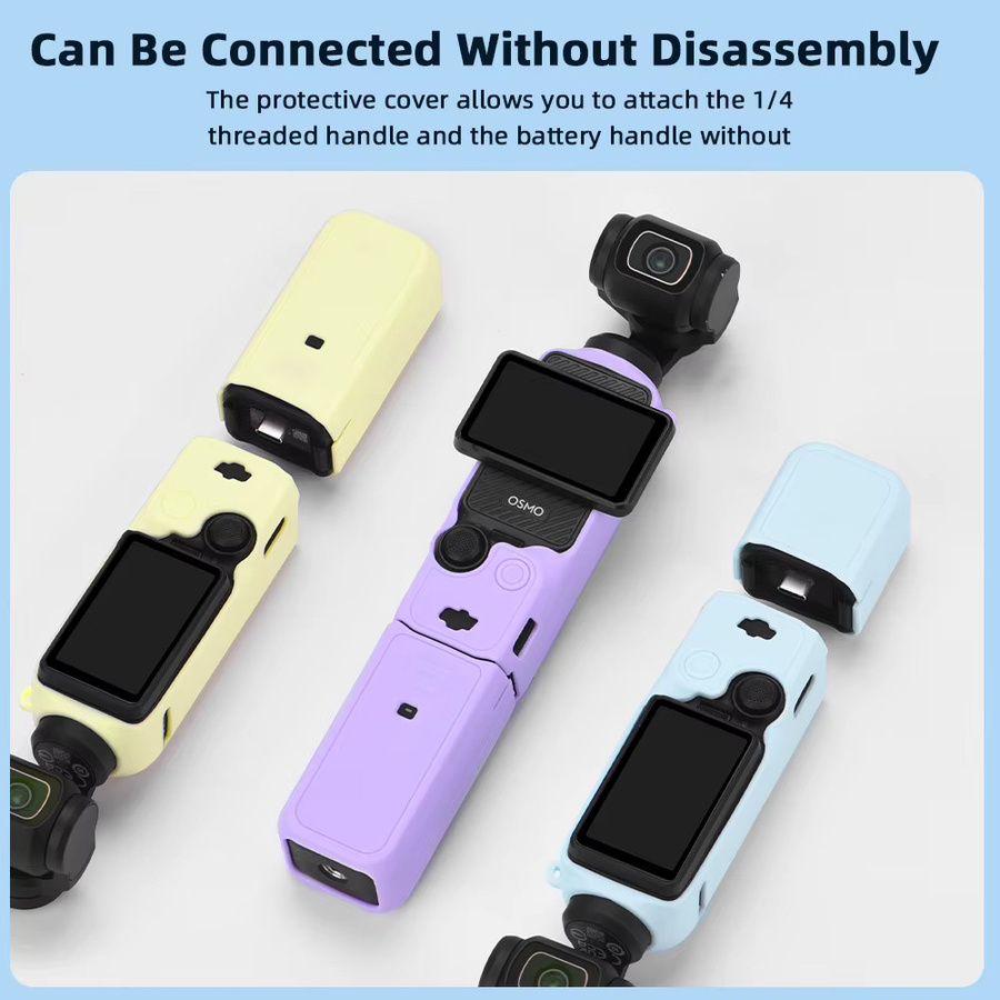 DJI OSMO Pocket 4 Silikon-Schutzhülle mit kratzfestem Objektivdeckelschutz - Bild 3