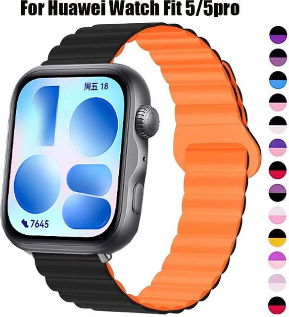 Huawei Uhrenarmband Silikon, Schwarz, Unisex - Bild 1