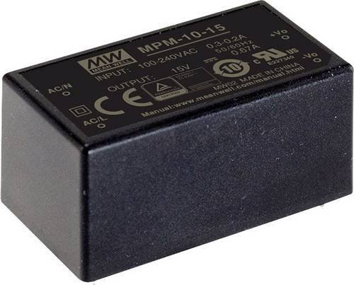 Mean Well MPM-10-3.3 AC/DC-Printnetzteil 3.3 V/DC 2.5A in Schwarz - Bild 1