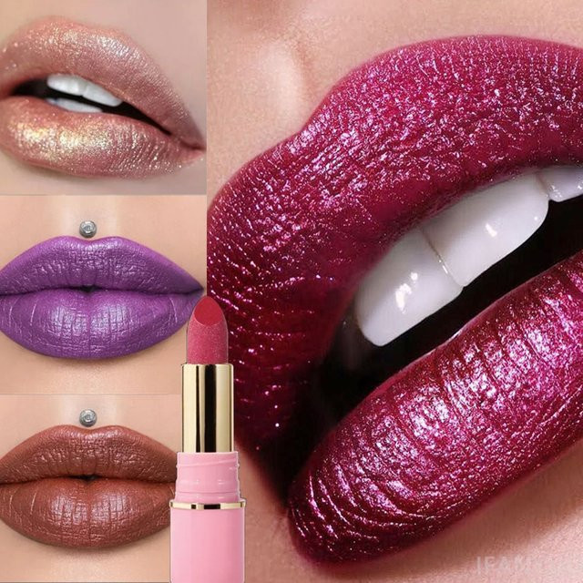 Lippenstift, violett, metallisch, Glitzer, perlmuttartig - Bild 1