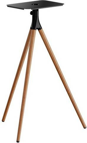 Reflecta Projector Stand Elegant Bodenständer für Beamer in Schwarz und Walnuss, neigbar, schwenkbar und rotierbar - Bild 1