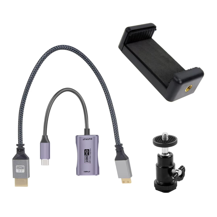 FEICHAO Mini-zu-HDMI-Adapterkabel für 4K-Videoaufnahmen mit Telefon, Tablet, Projektor und Camcorder - Bild 2